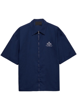 Prada short-sleeved zip shirt - Blue