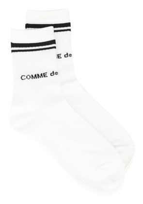 Comme des Garçons Homme Plus intarsia-knit ankle socks - White