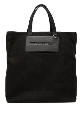 Karl Lagerfeld K/Kanvas logo-patch tote bag - Black