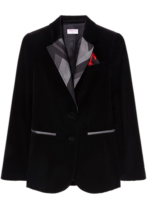 PUCCI Iride-print velvet blazer - Black