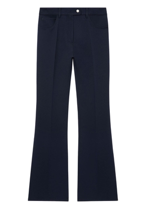 Courrèges 70's twill bootcut trousers - Blue