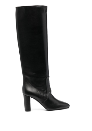 Via Roma 15 calf leather over-knee boots - Black