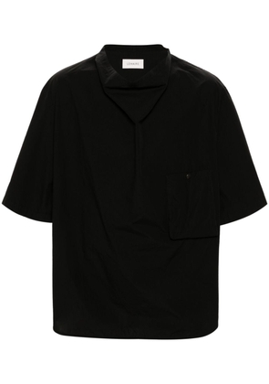LEMAIRE short-sleeve cotton shirt - Black