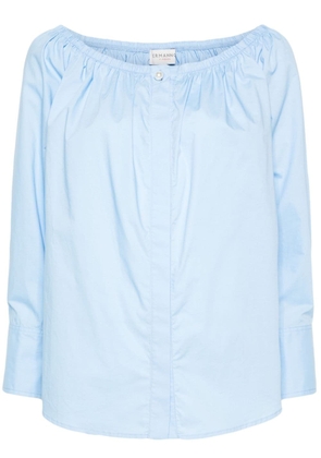 ERMANNO FIRENZE off-shoulder cotton blouse - Blue