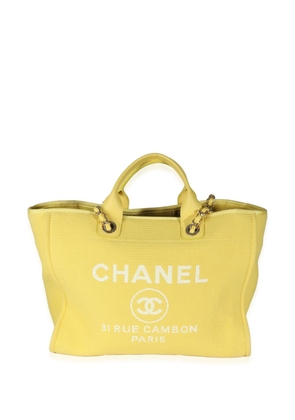CHANEL Pre-Owned 2021-2023 medium Deauville two-way tote bag - Yellow