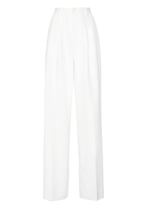 Hevo pleated wide trousers - White