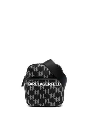Karl Lagerfeld K/Monogram denim crossbody bag - Grey