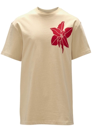 JW Anderson floral-motif T-shirt - Neutrals