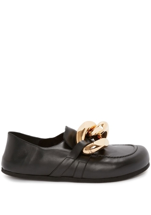 JW Anderson Chain leather loafers - Black