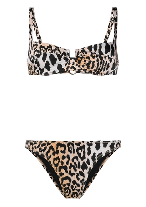 Reina Olga Brigitte leopard print bikini - Black