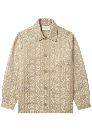 A Kind of Guise Jetmir Wallpaper-jacquard shirt jacket - Neutrals