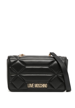 Love Moschino logo-lettering quilted belt bag - Purple