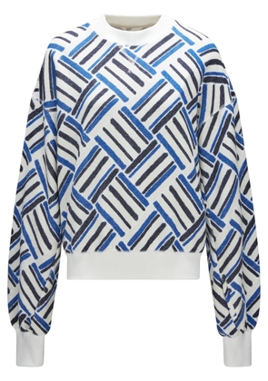 Perfect Moment Eularia geometric-print cotton sweatshirt - Blue