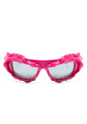 Ottolinger Twisted shield-frame sunglasses - Pink