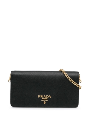 Prada Pre-Owned 2013-2023 Saffiano Lux Wallet On Chain crossbody bag - Black