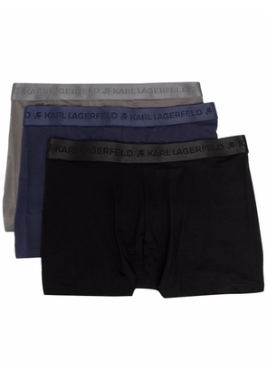 Karl Lagerfeld 3 pack logo-waist boxers - Blue