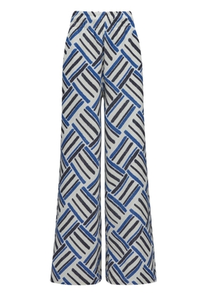 Perfect Moment Eularia geometric-print cotton trousers - Blue