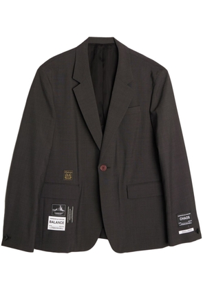 Undercover logo-appliqué cotton blazer - Grey