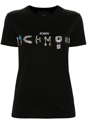 John Richmond rhinestoned cotton T-shirt - Black