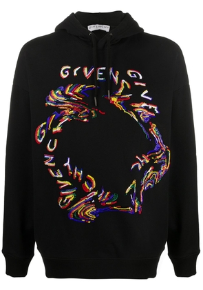 Givenchy beaded-logo cotton hoodie - Black