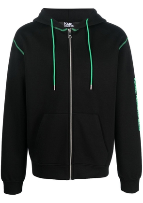 Karl Lagerfeld logo-print zip hoodie - Black