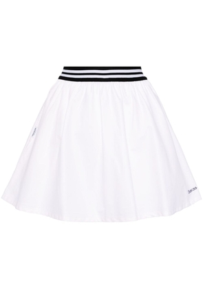 CHOCOOLATE logo-embroidered cotton skirt - White