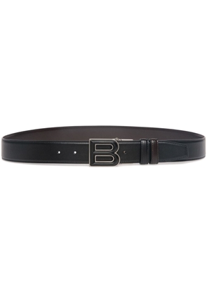 Bally logo-buckle leather belt - Black