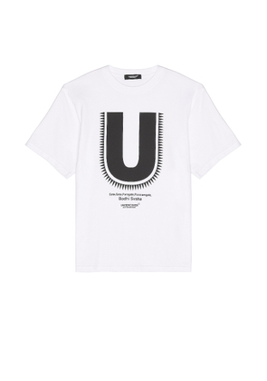 Undercover Giz U Logo Tee in White - White. Size 3 (also in 4).
