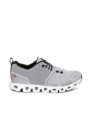 On Cloud 5 Waterproof Sneaker in Glacier & White - Grey. Size 5 (also in 6, 6.5).