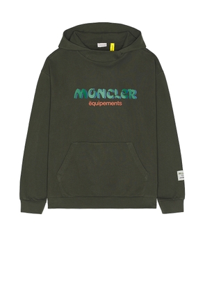 Moncler Genius Moncler x Salehe Bembury Logo Hoodie Sweater in Olive Green - Green. Size M (also in ).