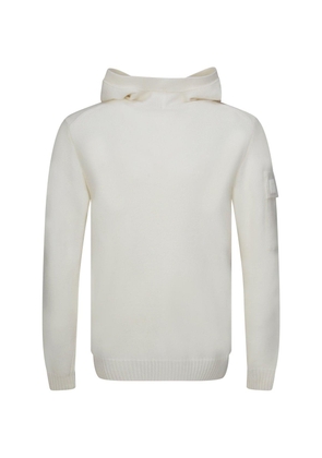 C.p. Company Logo-Patch Hooded Knitted Jumper