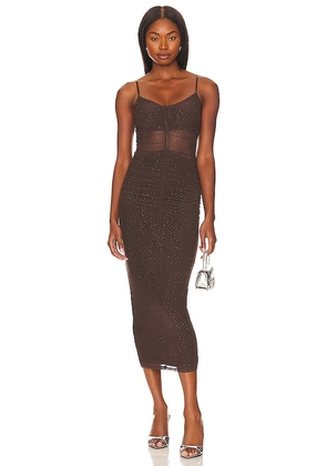 AFRM Lupita Dress in Brown. Size XS.