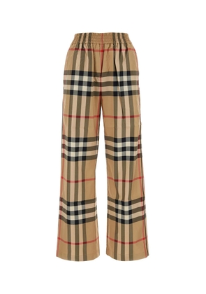 Burberry Embroidered Cotton Wide-Leg Pant