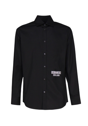 Dsquared2 Cotton Shirt With Contrasting Color Logo