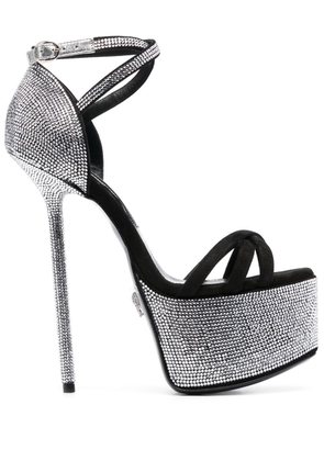 Philipp Plein 160mm crystal-embellished platform sandals - White