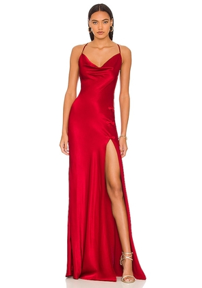 SAU LEE x REVOLVE Gabrielle Maxi Dress in Red. Size 0.