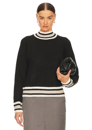 Sanctuary Sporty Stripe Sweater in Black. Size XS, XXS.