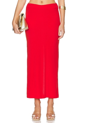 Saudade Vibrant Skirt in Red. Size M, S, XL.