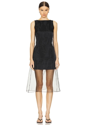 Theory Overlay Dress in Black. Size 10, 6, 8.