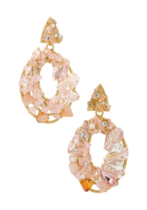 8 Other Reasons Statement Drop Earrings in Blush.