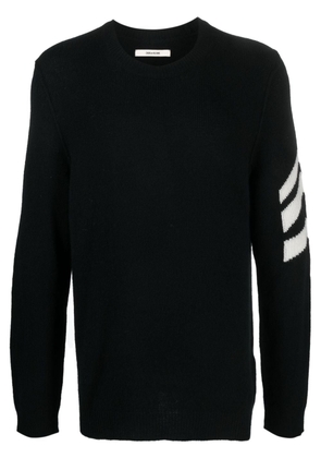 Zadig&Voltaire stripe-detail cashmere jumper - Black
