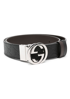 Gucci GG Supreme reversible belt - Black