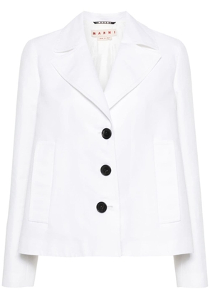 Marni single-breasted cotton blazer - White
