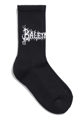 Balenciaga DIY Metal Outline crew socks - Black