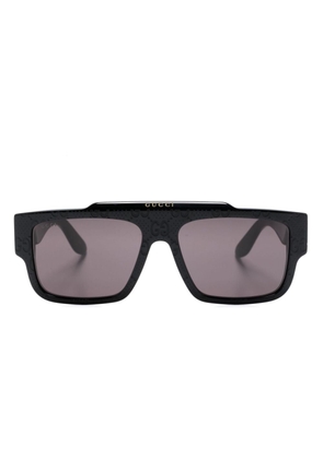 Gucci Eyewear GG-monogram rectangle-frame sunglasses - Grey