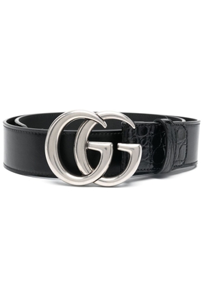 Gucci GG-buckle leather belt - Black