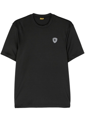 Blauer logo-print textured T-shirt - Black