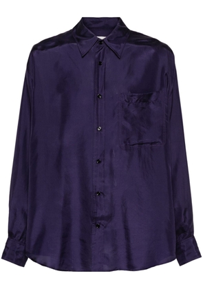 LEMAIRE satin silk shirt - Purple
