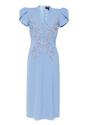 Jenny Packham Firefly crystal-embellished midi dress - Blue