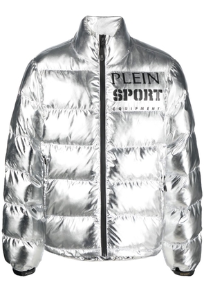 Plein Sport Statement metallic padded jacket - Silver